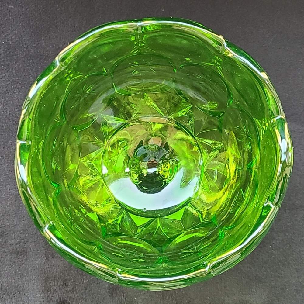 Uranium Moon And Stars Vintage Compote - Picture 4 of 5